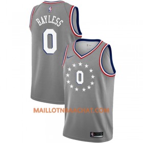 Maillot NBA Philadelphia 76ers Jerryd Bayless 0 2018-19 Nike City Edition Gris Swingman - Homme